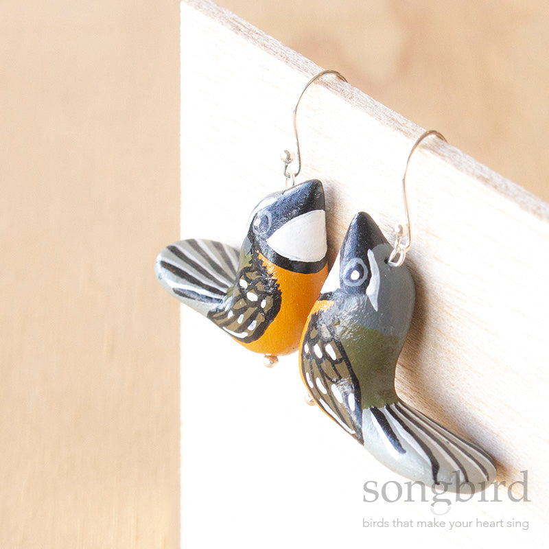 Grey Fantail Earrings