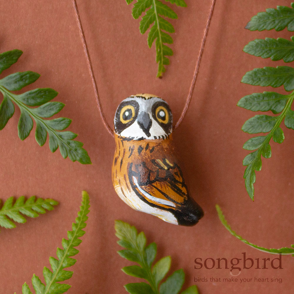 Morepork Whistle Necklace, Jewellery & Gifts for Bird Lovers, Songbird Collection New Zealand