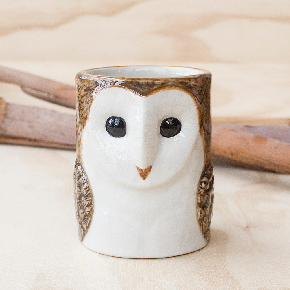 Barn Owl Pencil Pot by Quail Ceramics UK, Songbird Collection, Stationery, Office, Desk, Gifts, Birds