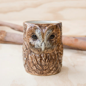 Tawny Owl Pencil Pot by Quail Ceramics UK, Songbird Collection Australia, Kitchen, Dining, Gifts, Birds