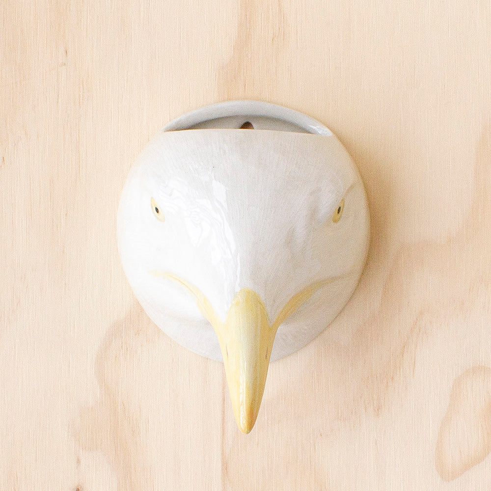 Herring Gull Wall Vase by Quail Ceramics, Jewellery & Gifts for Bird Lovers, Songbird Collection Australia