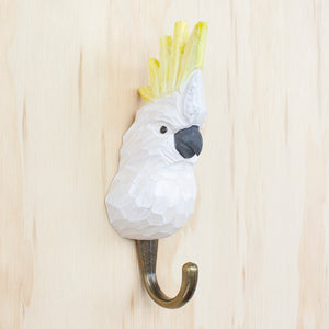 Cockatoo Wall Hook by Wildlife Garden, Jewellery & Gifts Songbird Collection