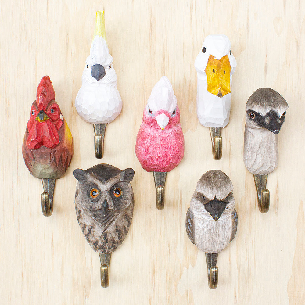Cockatoo Wall Hook by Wildlife Garden, Jewellery & Gifts Songbird Collection