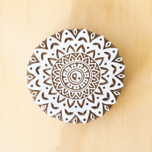 Carved Wood Block - Yin & Yang