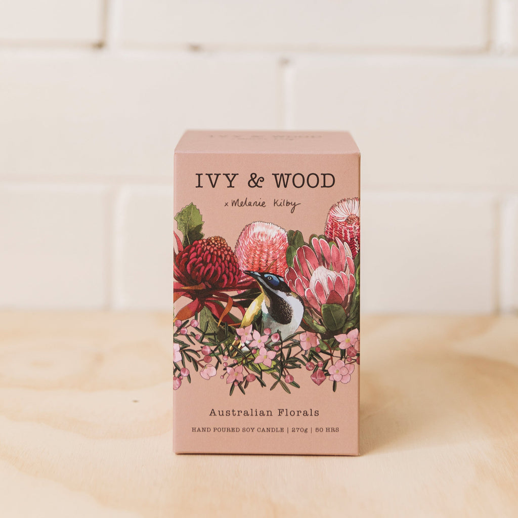 Ivy & Wood Soy Candle - Australian Florals