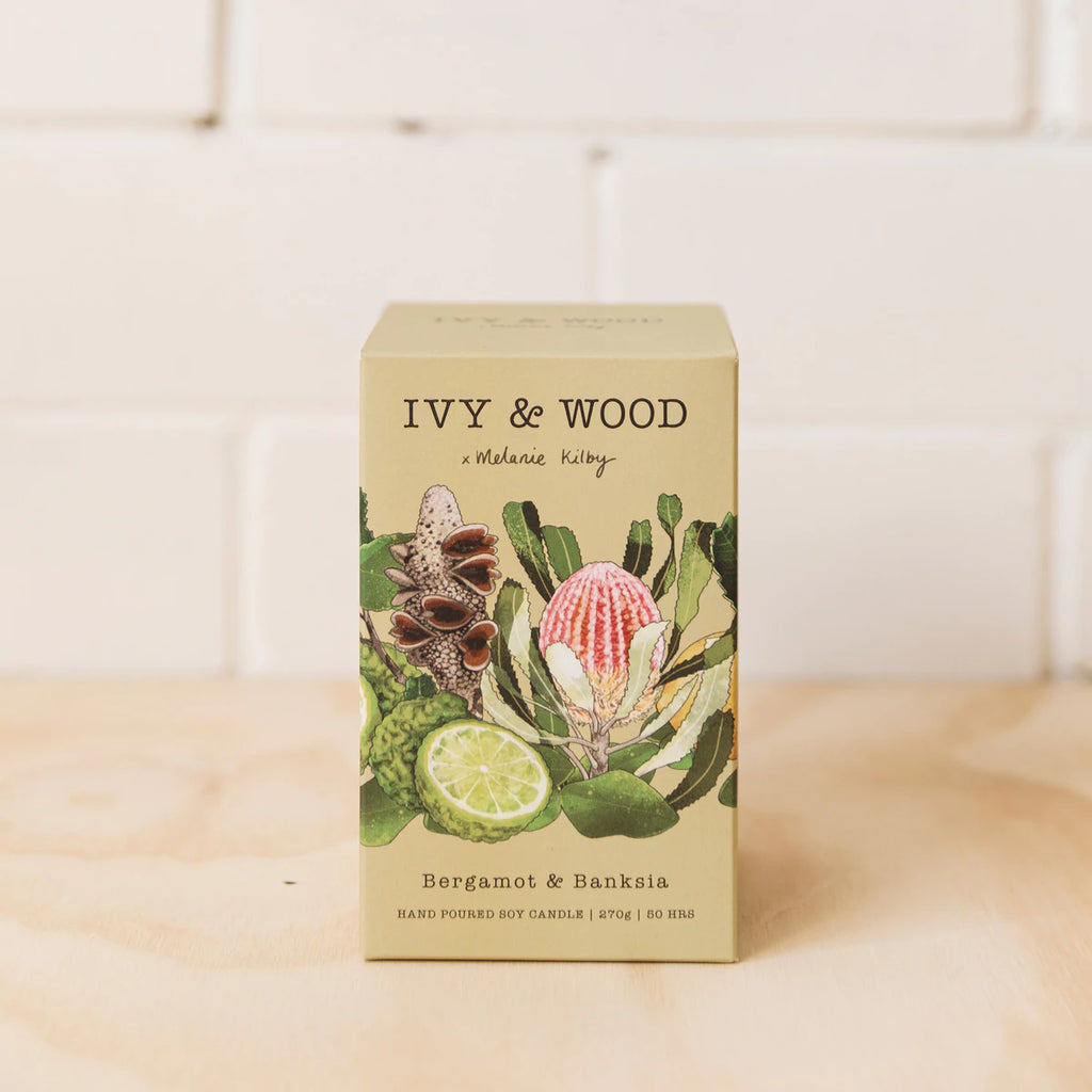 Ivy & Wood Soy Candle - Bergamot & Banksia